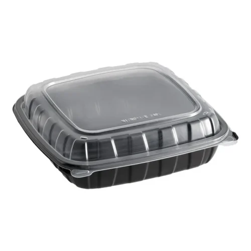 9X9X1 CLEAR HINGED BLK BOTTOM